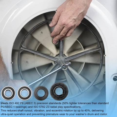 Tub Washer Bearing And Seal Kit With Front Seal 4280EN4001F And Rear Bearing 4280EN4001G Easy Tool Free Install For Quieter, Smoother Laundry Day And Fewer Noises in washer tub