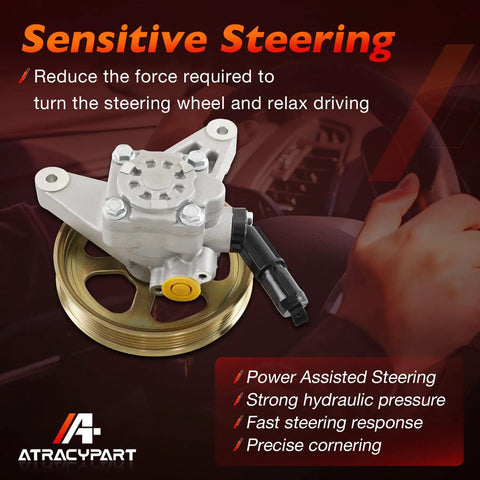 Power Steering Pump With Pulley For Honda Pilot 2005 2008 Odyssey 2005 2010 Acura MDX 2007 2013 3 5L 3 7L with car interior