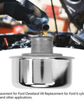 Round Valve Cover Breather Kit For SBC BBC SBF V8 Engines, Push In Breather, Oil Filler Cap Replacement, shiny metal cap