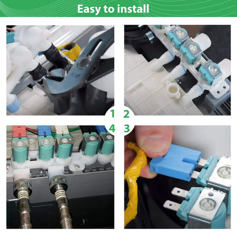 Samsung Washer Water Inlet Valve Assembly Upgrade That Stops Leaks Easy Install Durable ABS shown in installation process