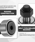 4 Pack CF12 KR30 Needle Roller Bearings, 30Mm Roller Diameter Bolt Type Track Runner Bearings for high-load applications