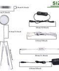 Size dimensions of Linkable Under Cabinet LED Lights 12V Slim Aluminum Puck Lamps Dimmable with RF Remote and UL Listed Plug shown.