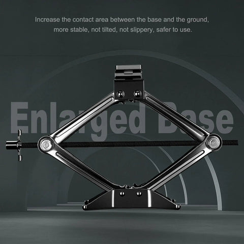 Heavy Duty 2.5 Ton Scissor Jack Car Tire Changing Emergency Tool Kit With Lifting Handle And Safety Stand For SUV Truck And Sedan Black base detail