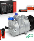 Badass AC Compressor With Clutch Built Tough For Quick VW Jetta And Beetle Cooling Fits 2005-2014 Models, detailed view with installation instructions.