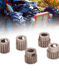 RC Pinion Gear Set 48P 5mm Shaft Hardened Aluminum 7075 Aviation Grade With 15T 16T 17T 18T 19T For 1 By 10 Scale RC Cars Upgrade shown