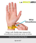 Measuring wrist circumference with tape for Radial Nerve Palsy Splint For Wrist Drop Relief, Universal One Size Fits Most