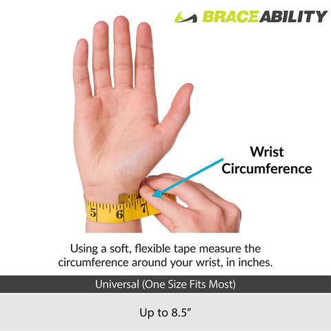 Measuring wrist circumference with tape for Radial Nerve Palsy Splint For Wrist Drop Relief, Universal One Size Fits Most