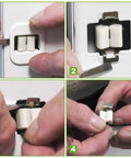 Installation steps for the Premium Dryer Door Catch Replacement Kit For Whirlpool Maytag Amana Kenmore DIY Friendly WPW10610880