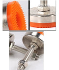 Heavy Duty 4 Pack M16X100mm Furniture Leveling Feet With Swivel Levelers And PVC Anti Slip Base For Tables Chairs Desks Shelves Machinery And More For Home Office Use And Industrial Applications, orange base detail