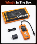 Rechargeable Refrigerant Leak Detector With Japanese Sensor, Three Sensitivity Levels, TFT Display, Three Alarm Modes, AC Gas Sniffer For R134a R410A R22 R1234YF R32, Pro Grade HVAC Tool with box, USB-C cable, and charger