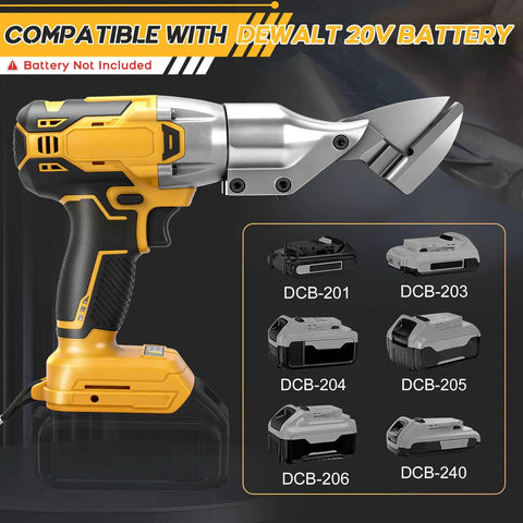 Heavy Duty Cordless Metal Shears Cuts Through Iron Like Butter Ripping Steel Fast Pro Grade 133 Ft Lbs Torque Brushless Motor 360 Pivoting Head
