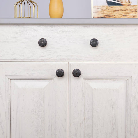 Oil Rubbed Bronze Cabinet Knobs Set 10 Pack One Point Four Inch Round Floral Design For Kitchen Cabinets And Drawers Antique Bronze Drawer Pulls With Smooth Operation And Durable Zinc Alloy Construction For Easy Mounting And Vintage Style Upgrade on a cabinet door