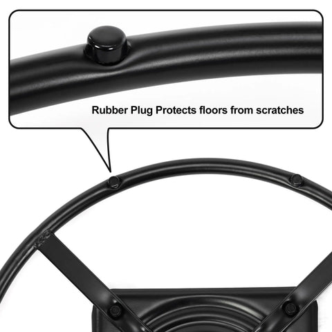 24 Inch Swivel Ring Base For Recliner Chair Replacement With 10 Inch Turntable Plate And 7.87 Inch Hole Spacing, rubber plug detail