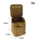 Heavy Duty Outdoor Camping Storage Bag Portable Polyester Organizer For Gas Stoves Pots And Gear Spacious Travel Case Khaki open
