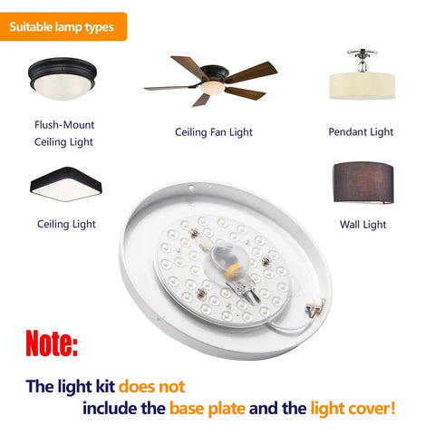 6 Inch LED Light Engine Retrofit Kit, 20W, 2100 Lumens, 6000K Cool White, AC85 265V Range, Magnetic Round LED Panel shown