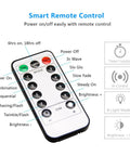 Remote control for Two Pack Battery Operated Fairy Lights With 50 LEDs On Silver Wire, showing mode and timer features.