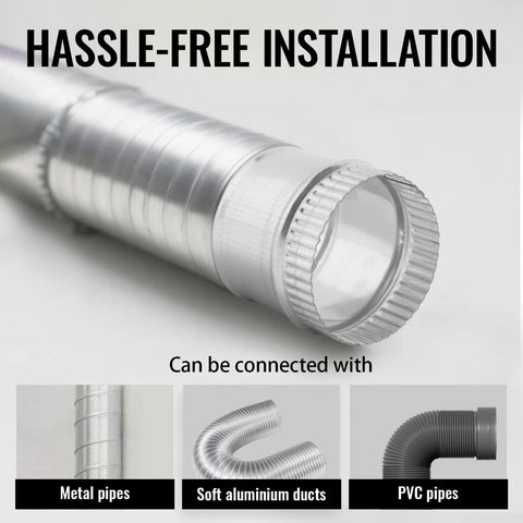 Beefy 3-Inch Round Galvanized Steel Duct Connector For Dryer Vents And HVAC Ducting, Metal Vent Pipe Coupler For Straight Connections, Durable Corrosion-Resistant Ducting Fitting; 3-inch round galvanized steel connector for metal, aluminum, and PVC pipes