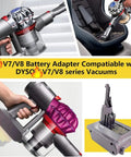 Battery Adapter Converts DeWalt 20V And 60V Packs To Power Dyson V7 And V8 Vacuums Including Absolute Animal And Fluffy Models No Fuss