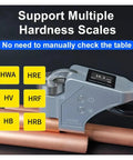 Portable Digital Webster Hardness Tester For Aluminum Alloy Metals Plug And Play Quick Test Multi Unit Converter displaying multiple hardness scales.