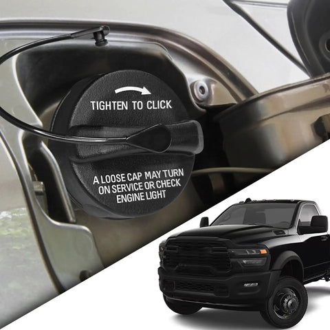Gas Cap Fuel Cap Cover Replacement For Jeep Wrangler Grand Cherokee Compass Patriot Ram Charger Challenger Durango Easy Install ABS Plastic Oil Resistant Waterproof shown installed