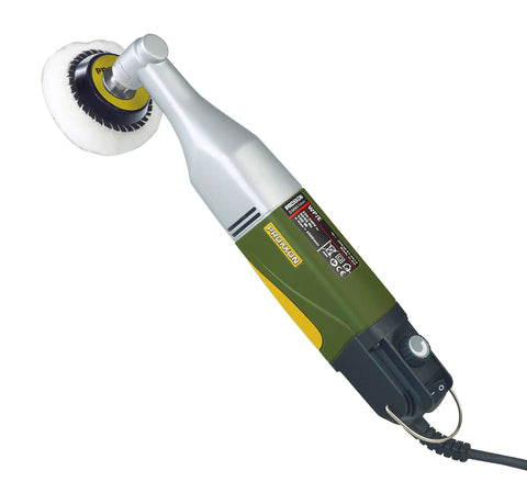 Dope Angle Polisher for Tight Spots and Finishing Touches with Variable Speed Control, die-cast aluminum body, green and silver finish