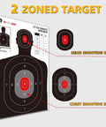 Silhouette Target Pack 23x35 Inch Paper Targets with head and torso zones for indoor outdoor range practice, two zoned design shown