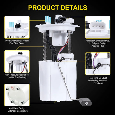 Electric Fuel Pump Module Assembly Drop-In Replacement For Chevrolet Malibu 2013 2014 2015 Malibu Limited 2016 Cadillac XTS