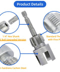 Heavy Duty Dual Function PVC Pipe Threader Kit For One Half, Three Quarter, And One Inch Pipes Internal And External Threading Tool Set Carbon Steel Pro Grade Long Lasting Sharp Three Piece