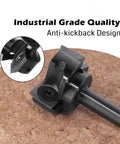 Heavy Duty CNC Router Spoilboard Flattening Bit With Replaceable Carbide Insert Blades Quarter Inch Shank close-up showing anti-kickback design.