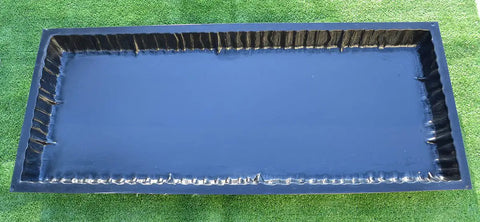 Top view of DIY Concrete Top Bench Mold Long 40 Inch For Cover Cement Benches Top Only Cast Ready ABS Plastic Mold