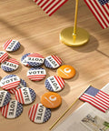 Premium DIY Button Making Kit Includes 200 Sets Of 32Mm 1 26 Inch Metal Button Blanks And Protective Film for custom vote buttons.