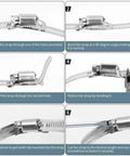 Durable 304 Stainless Steel Hose Clamp Assortment Kit With Adjustable Worm Gear Band Strapping For Reliable Mechanical Grip And Rigid Core Construction That Holds Firm Under Pressure Without Slipping, 6-step close-up