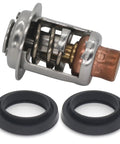 Thermostat and Seals Kit for Johnson Evinrude Outboard Motors Replacement 5 to 235 HP, 60C/143F Thermostat, stainless steel seals