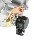 Close-up of a 19mm carburetor choke cable for 50cc-125cc ATVs, compatible with Tao Tao, Roketa, Sunl, Kazuma, and other dirt bikes and mopeds.