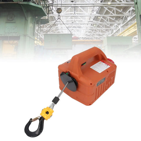 Heavy Duty Electric Hoist Winch 660 LB Capacity With 1500W Motor For Garage Use, showing the electric hoist with hook and cable.