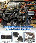 Top Rated GUQVKI Drive Belt That Fits Carryall 294 XRT 1500 Models From 2004-2006 shown during vehicle maintenance.