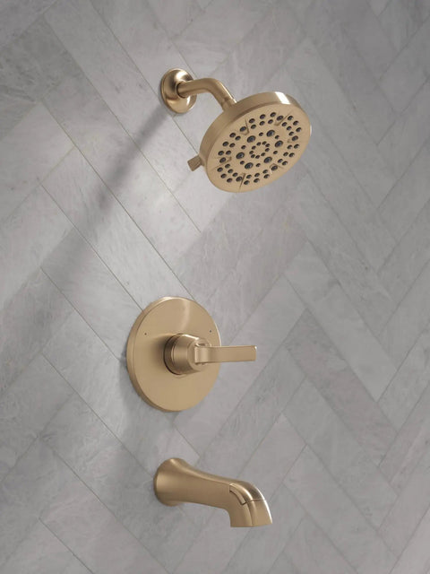 Top Shelf 5 Setting Bathtub Shower Faucet Trim Kit In Brushed Gold With Killer Full Body Spray Zero Hassle Setup Valve Sold Separately Clean New Look For Your Master Bath Upgrade
