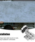 Installation of Four Piece Stainless Steel Soft Close Cabinet Door Hinges For Glass Doors With Hydraulic Damping shown