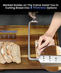 World's First Real Bow Design Sourdough Bread Slicer With Razor Sharp Edge For Crusty Loaves, 420J2 Stainless Steel Kitchen Knife