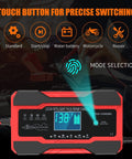 All In One 10 Amp 12V 24V Smart Battery Charger Maintainer Trickle Charger And Desulfator with touch button interface