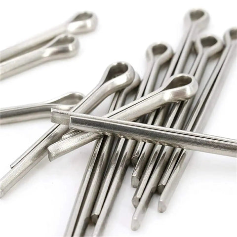 Close-up of 150 Pcs Box 304 Grade Stainless Steel U Shape Cotter Pins Set For Car Brakes M1.6 M2.5 M3.2 M4 Split Pins Kit