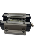 High Precision Linear Guide Block HSR30LC with visible bolts and bearings, for CNC machines and 3D printers, four-way load angle view