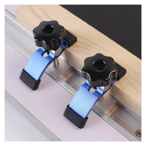 Half Pack Multi Purpose Workpiece Fastening Jig With Rotatable Double Groove Aluminum T Track Hold Down Clamps