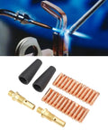 28 Pcs MIG Welding Accessories Kit With 24 Electrode Tips 0.031 Inch, 2 Gasless Nozzles, And 2 Gas Diffusers For MIG Welders, Compatible With Weld Pak
