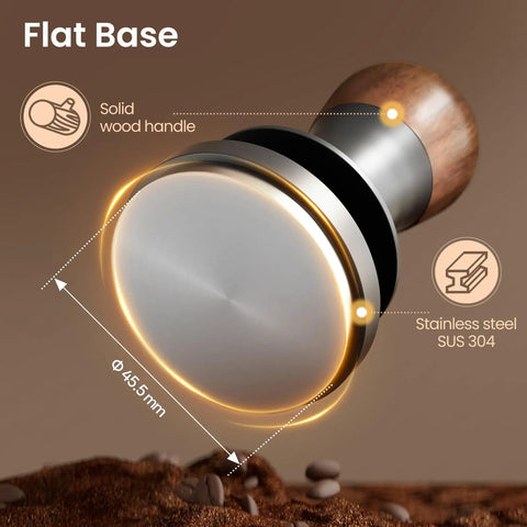 45.5mm Espresso Tamper For Flair Pro 3 With Precision Fit Stainless Steel Flat Base And Sound Feedback Barista Grade