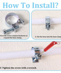 Installation steps for Stainless Steel Fuel Line Clamps Pack Of 12 9/16 To 5/8 Inch Diameter High Pressure Hose Clamps