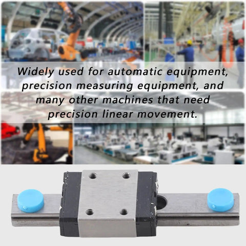 Compact Linear Motion Rail LWL7B Slider 7mm Wide 55mm Long for precision CNC and 3D printer projects, four point load design