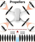 Top view of DJI Mini 2 Series Drone Accessories Kit with 16 pro grade low noise propellers and screws, not including drone.