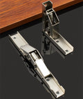 Image of Two Pack Folding Cabinet Hinges 90 Degree For Doors Shelves Benches Tables Heavy Duty Rustproof Steel Adjustable 90 To 180 Degrees