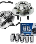 Front Wheel Bearing Hub Kit For 2006 2007 2008 Dodge Ram 1500 5 Lug With Two Hub Assemblies Plug And Play Front Speed Sensor ABS Compatible Chrome Lug Nuts Included Easy Install Durable Replacement
